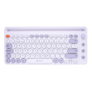 Teclado inalámbrico TEROS TE-4070S, 2.4 GHz, bluetooth 3.0 / 5.2, 80 teclas, blanco