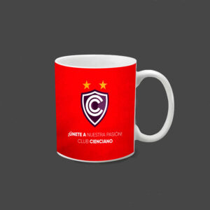 Taza personalizada roja Cienciano – 11 oz
