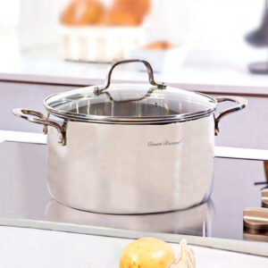 Olla de acero inoxidable de alta calidad con tapa, 6 L