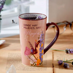 Taza de porcelana Esencia mujer, 460 ml