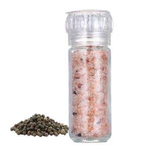 Molinillo de Sal y Pimienta de Vidrio con Tapa de Plástico para Cocina